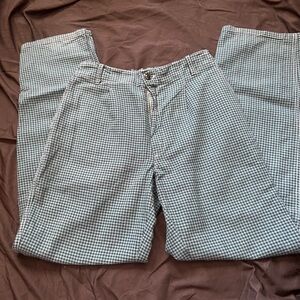 Blue plaid trousers!!